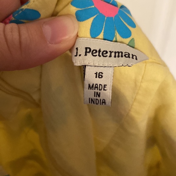 Vintage J. Peterman Yellow Floral Dress size 16 - Picture 7 of 7